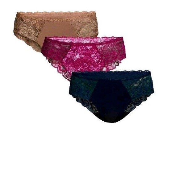 3 Pack of L 12/14 Micro and Lace Cheeky Panties New - Picture 1 of 4